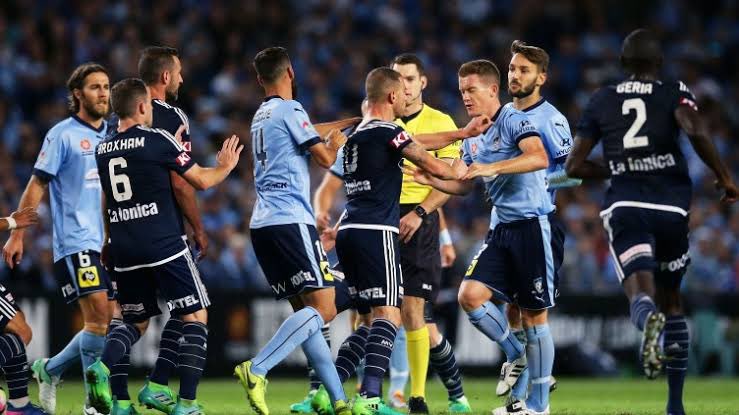 The top 5 fixtures in the @aleaguemen are as follows:

1. SYD v WSW (#SydneyDerby)
2. MVC v SYD (#BigBlue)
3. MVC v MCY (#MelbourneDerby)
4. MVC v ADL (#OriginalRivalry)
5. CCM v NEW (#F3Derby)

Agree or Disagree? 🤔