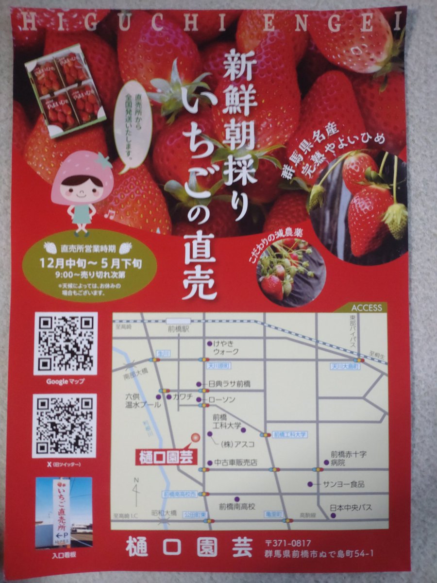 樋口園芸より
ささやかではございますが
＃クリスマスプレゼント
企画を致します🍓

＃いちご 🍓4パック入りを
２名様へ✌️(サイズ指定不可)

①アカウントのフォロー
②ポストのリポスト&amp;いいね👍

１２月２１日(木)１０時まで
ご当選者様にはDM💌で🤩

＃いちご ＃プレゼント企画
＃クリスマス 🍓🍓🍓