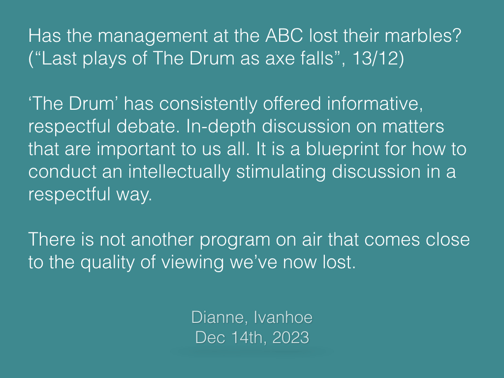 "Important to us all". "Blueprint". Turn it up Dianne... 🤦‍♂️