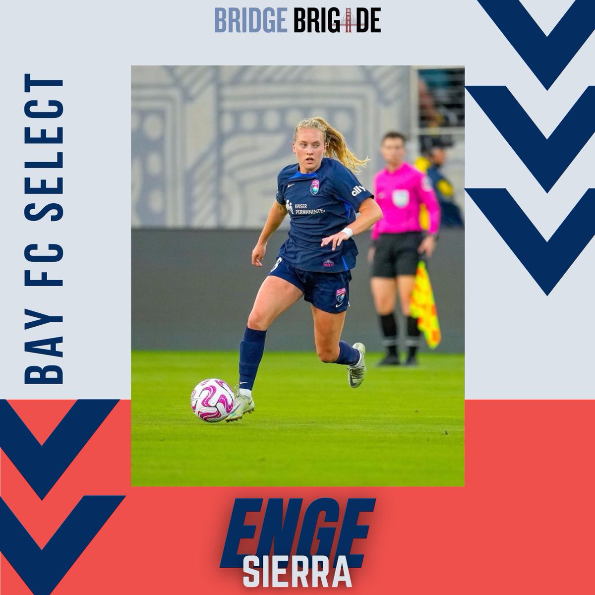 With the final pick of the Expansion Draft, @wearebayfc select Sierra Enge from @sandiegowavefc. Welcome back to the Bay, @sierraenge! 

#bridgebrigade #bayfc #nwsl