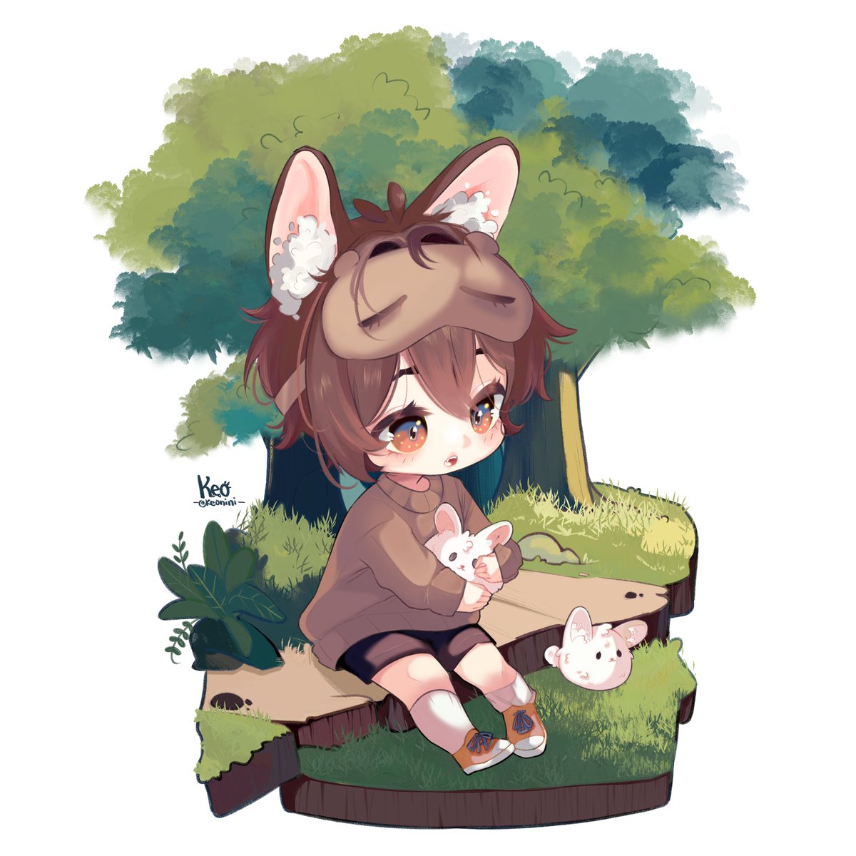 chibi commission for @Zerr0s 🦋🦋!! thank you so much for the support! (btw their OC is so cute waeaASMSDFKJSDF squishable) #ArtistOnTwitter #ArtistOnX #digitalart