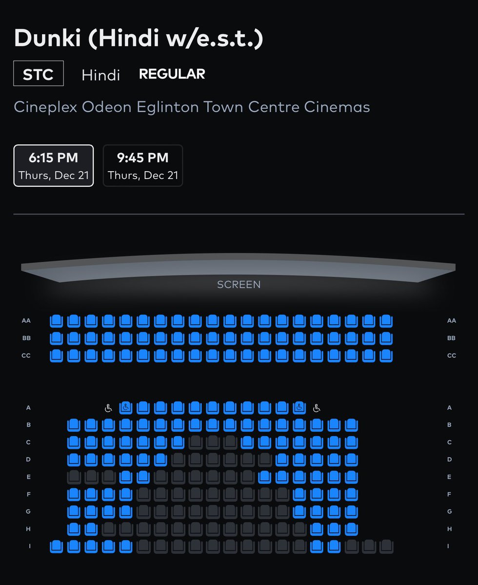 #Dunki Bookings in Canada 🇨🇦 are in Riot Mode ! 💥 🔥

Expecting 90-95% Occupancy on 21st December! 

Total Canada Advance Sales - $50k 

#DunkiMania #DunkiAdvanceBooking #ShahRukhKhan𓀠 #DunkiDrop5