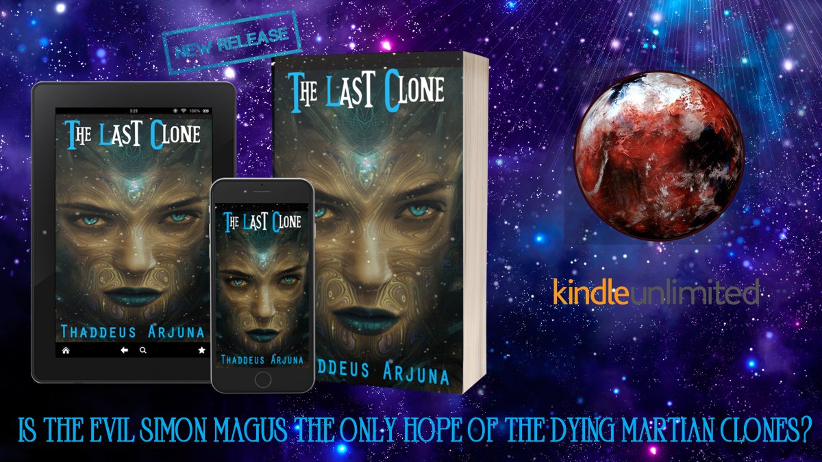 #RT @ThaddeusArjuna THE LAST CLONE Humans are becoming extinct on Earth, and so are human clones on Mars. Is there a connection? amazon.com/dp/B08DMPBVYH/… #ScienceFiction #PostApocalyptic #bookworms #mustread #Action #Adventure #bookaholics #SFF