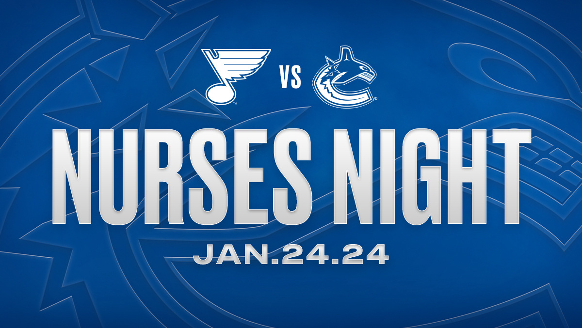 Canucks Nurses Night 2024 takes place Jan 24 at 7pm at Rogers Arena as the Canucks take on the St Louis Blues. Learn more about this special nurses night and purchase tickets at nnpbc.com/canucks-nurses…