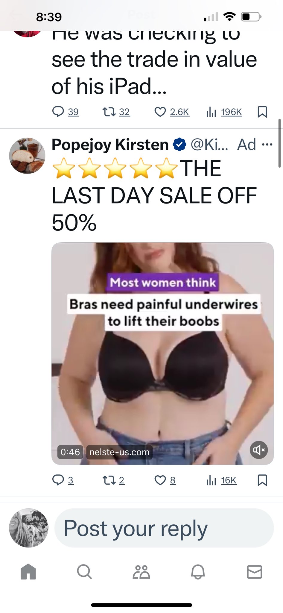 Judi Riley 🧜‍♀️🐴🇺🇸 on X: Why are all of my ads for ugly “bras for  elderly women”? I even added “bra” to my blocked tweets but they keep  coming. Women cutting off