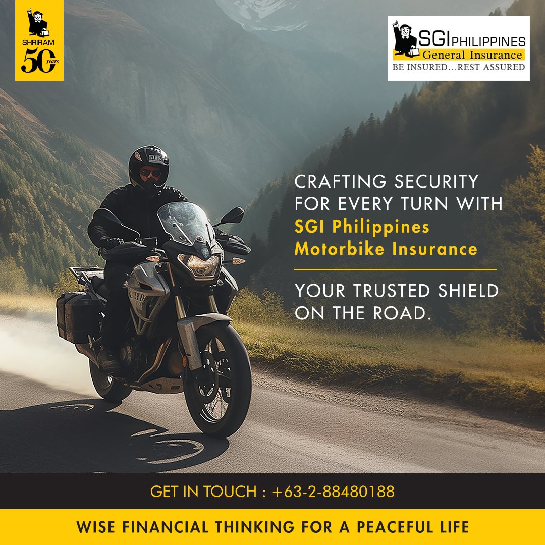 sgiphilippines's tweet image. Explore the road ahead with confidence, knowing SGI Philippines Motorbike Insurance has crafted security for every turn. Your trusted shield on the journey of a lifetime.

#SGIPhils #SGIPhilippines #TwoWheelerInsurance #MotorInsurance #JourneyProtected