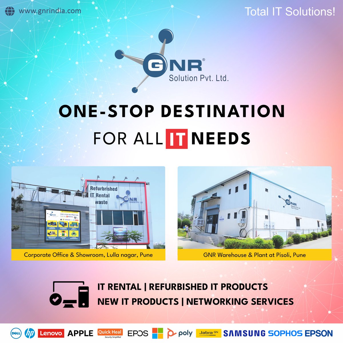 gnritsolution's tweet image. One-Stop IT Solution!
IT Rentals, Refurbished and New IT Products Sales, ensuring access to the latest technology perfectly suited to your unique requirements.
#GNRSolution #OneStopITSolution #ITInnovation #SustainableTech #EmpoweringBusinesses #TeamGNR
