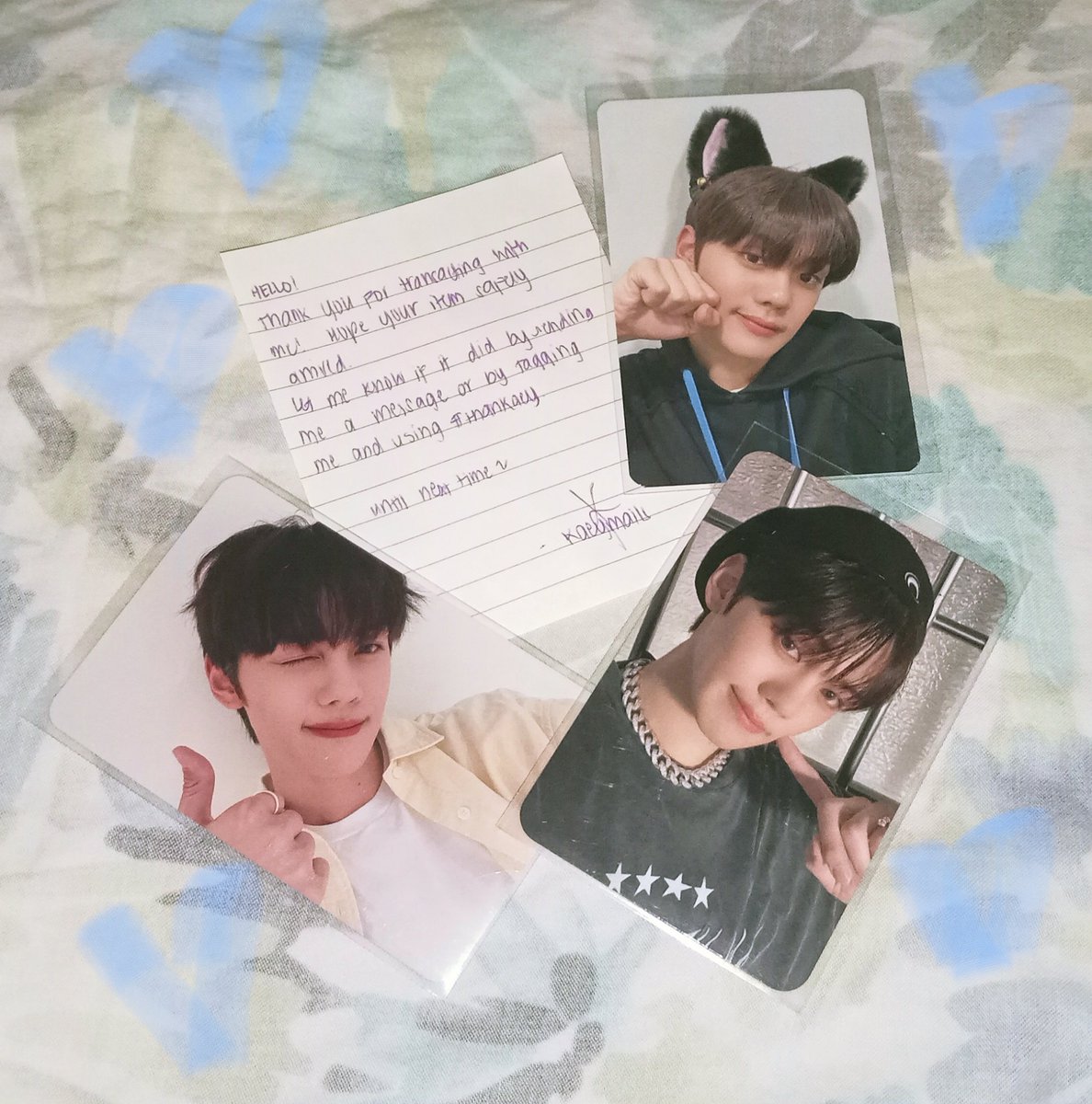 gyubeanne's tweet photo. π¬ : #thankaey
π²ΰ£ͺ β π― - #annesmails
Λβ§Λ π彑 : hi po @kaeymails ! all gyuv pobs arrived safely to me po along with the freebies huhu tysm for letting me adopt them π₯Ή until next time po tysm again ^Β°^ https://t.co/PNkCUphEAd