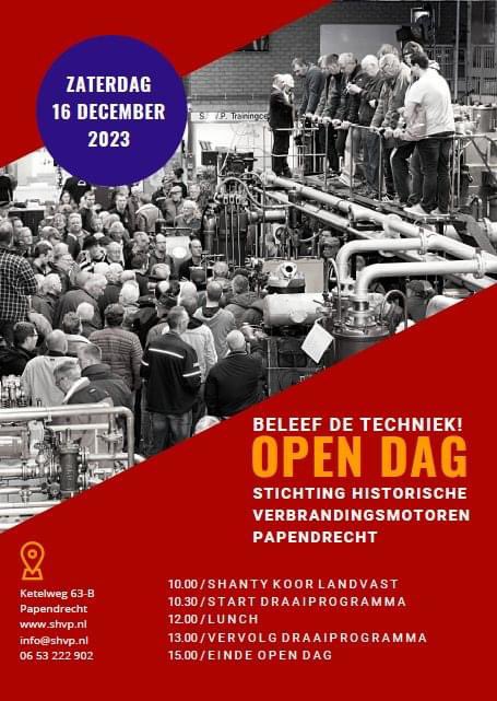 Tip! Vergeet vandaag niet naar de Open Dag van SHVP Papendrecht te gaan! Een unieke beleving voor iedereen die van techniek houdt! Voor meer informatie kijk je op: papendrechtverrast.nl/uitagenda-pape…. #techniek #opendag #gratis #museum