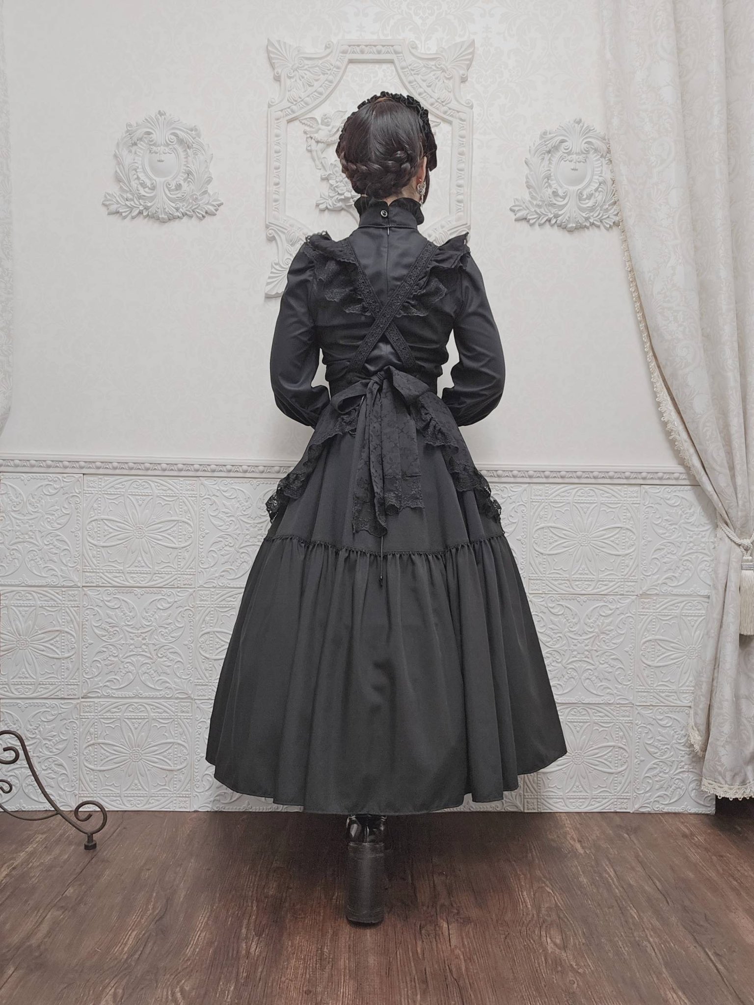 ミホマツダ　エプロン　リネット黒 ミホマツダ エプロン リネット黒 ミホマツダ エプロン リネット黒