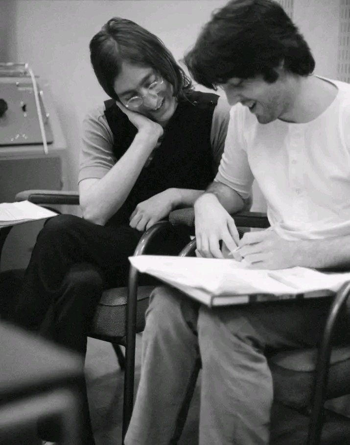 “You were always there with a smile…” 📸: John Lennon & Paul McCartney through the sixties. 🫶🏻✨