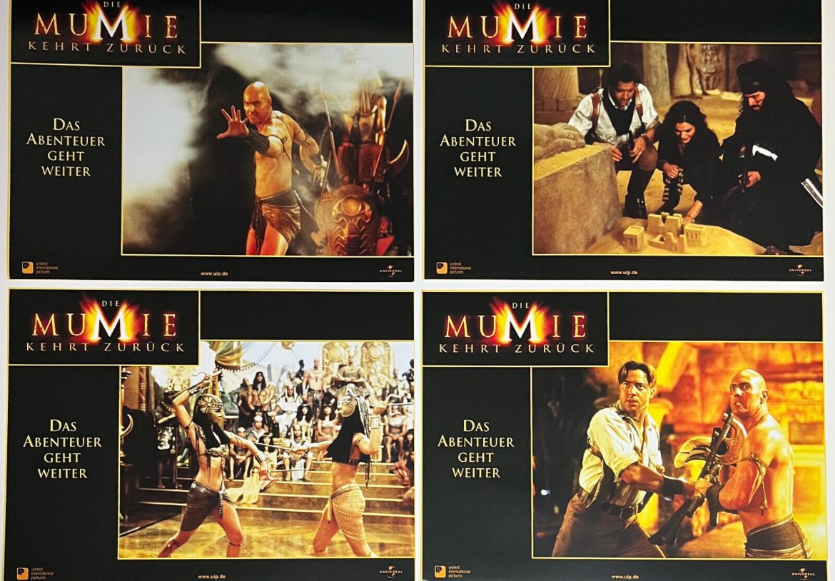 🃏Which flick has the better lobby card design? #BrendanFraser #TheMummy #LobbyCards