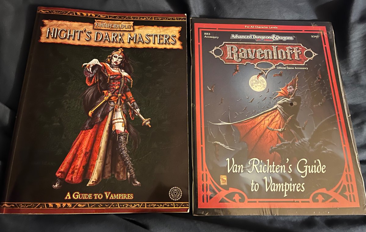 Two of my favorite RPG books on vampires #Warhammer #WarhammerFantasyRoleplay #Ravenloft #AdvancedDungeonsandDragons #dungeonsanddragons