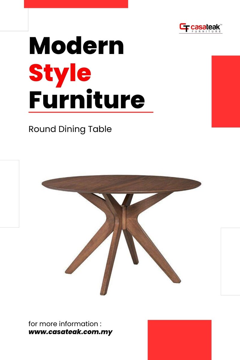 A beautiful and unique looking teak round dining table for indoor use. The Devon Teak Round Dining Table is bold and strong looking with its thick 3cm solid teak wood tabletop. #teakwood #Teak #Diningtable #FYP #Modern #Solidteak #dining #casateak