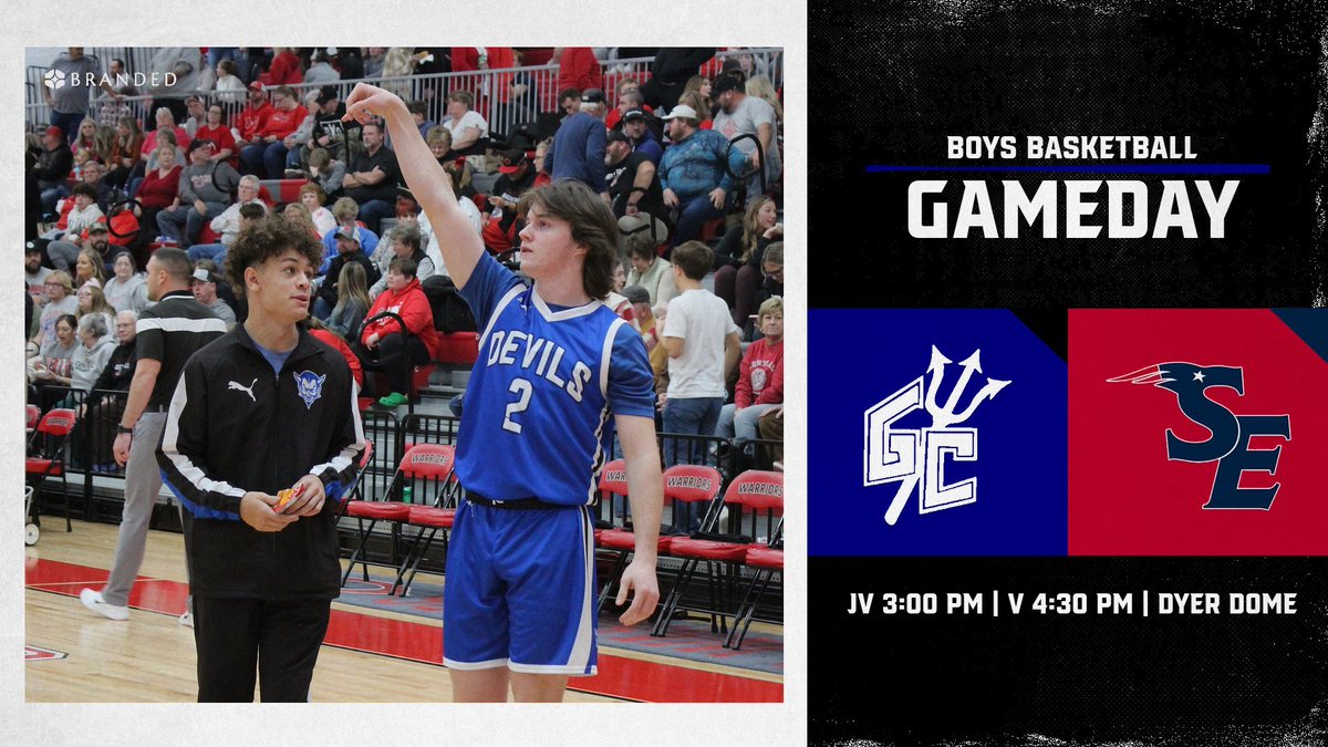 🚨 BLUE DEVIL GAMEDAY 🚨

We have a Saturday afternoon matinee on the docket, brought to you by Branded.

🆚  Sullivan East (TN) (Boys Only)
⏰  JV - 3:00 PM | V - 4:30 PM
🏟  Dyer Dome 
📍  Bluff City, TN
📺  N/A
🎙️  <a href="/gcfbprepostgame/">GC Sports Radio</a>