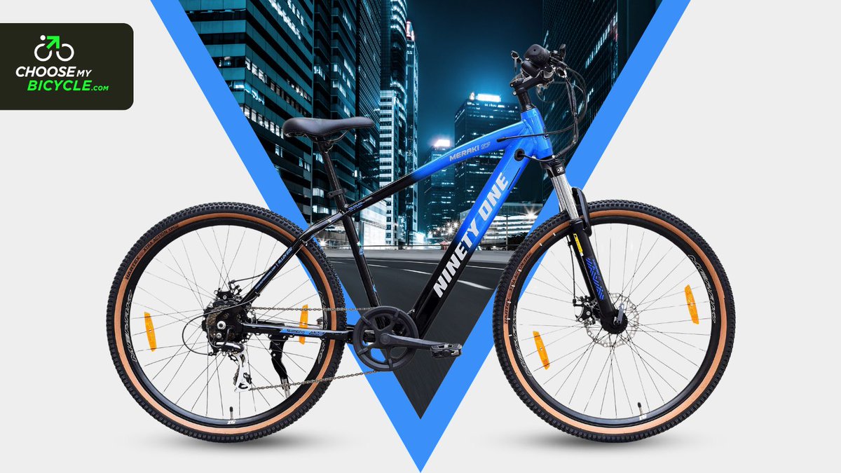 The Meraki S7 Alloy Elctric Bicycle is a powerful, stylish and versatile Electric MTB. Get yours now on ChooseMyBicycle. buff.ly/3Oo6Iz8 #ChooseMyBicycle #KeepCycling #Meraki #Outdoors91 #NinetyOne #Ebike #ElectricBicycle #Bicycle #Cycle #Cycling #Cyclist #Commute