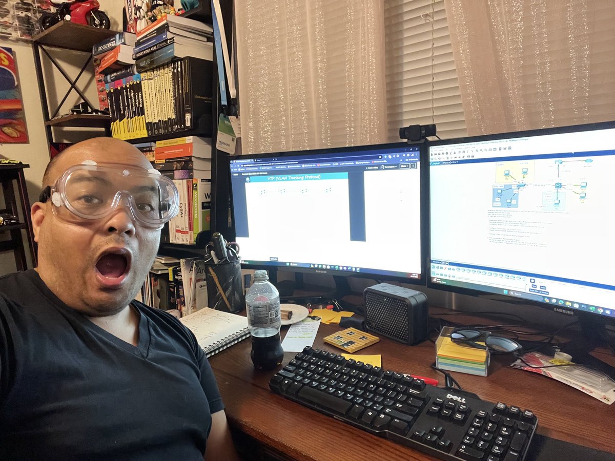 teoespero's tweet image. What’s with the goggles you say?… 

Stuff you do when you’re alone while in study break…And who says studying for your @cisco CCNA can’t be fun 😁

#cisco #wearecisco #learningatcisco #ciscolearningnetwork #cisconetworking 

@cisco @learningatcisco @wearecisco @ciscoinsider