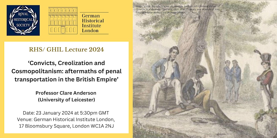 I am honoured to be delivering the inaugural RHS/ GHIL Lecture on 23 January 2024 @ 5.30pm. I'll be thinking about how the history of penal colonies matters now. eventbrite.co.uk/e/royal-histor… @historyleic @LeicesterCSSAH @uniofleicester @LeverhulmeTrust @RoyalHistSoc