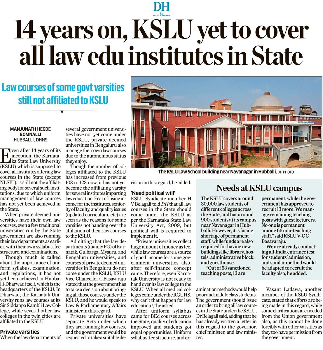 Law courses of even some govt universities not yet under #KSLU in #Hubballi @DeccanHerald @anithapailoor @HubliCityeGroup @hublimandi @Namma_HD @arunkbh @hubli_meme @Namma_Dharwad @NorthKA_Rises @Hubballi_Infra @HKPatilINC