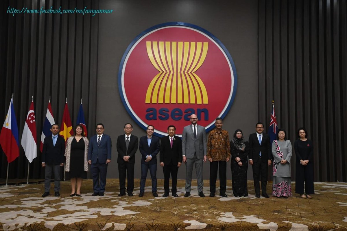 Permanent Representative of Myanmar to ASEAN U Aung Myo Myint attends the Second ASEAN-Brazil Joint Sectoral Cooperation Committee Meeting and the First ASEAN-Australia Joint Planning and Review Committee Meeting on Aus4ASEAN Futures

(14-12-2023, Jakarta)

of Myanmar to ASEAN