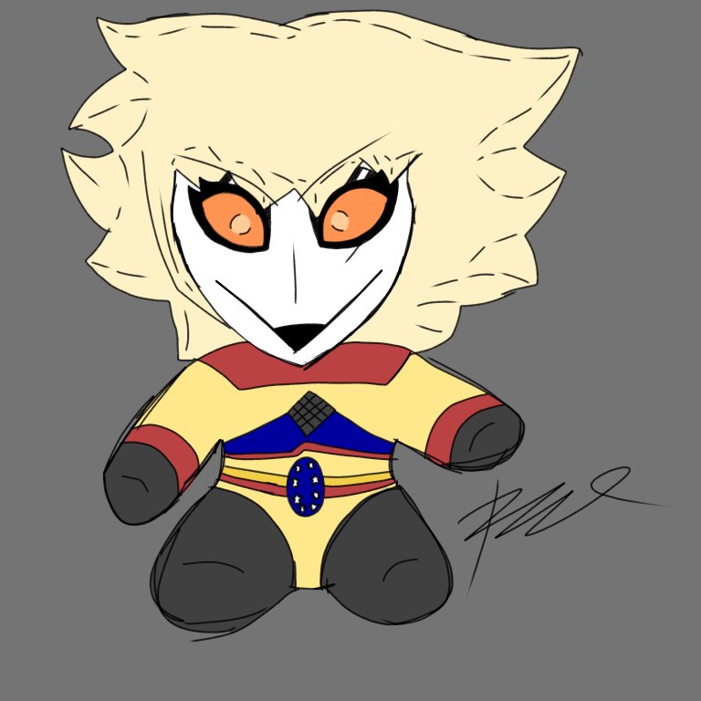 Cómo estaba muy aburrido a estas horas. Acá hice el sketch más simple posible, Natasha en forma de peluche. Y ya esta.