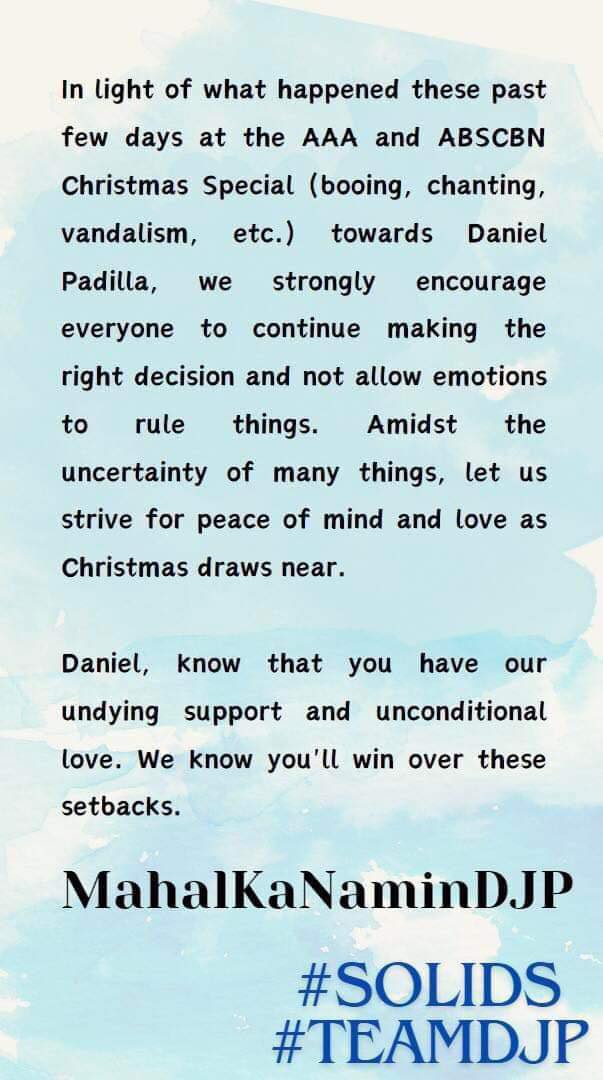 krizh๐๐ (@kgalleno) on Twitter photo MahalKaNaminDJP <a href="/imdanielpadilla/">Daniel Padilla</a> <a href="/Estrada21Karla/">karla estrada</a>
<a href="/anamarielizalim/">ana marie liza lim</a> #DanielPadilla #soliDs #TeamDJP MahalKaNaminDJP <a href="/imdanielpadilla/">Daniel Padilla</a> <a href="/Estrada21Karla/">karla estrada</a>
<a href="/anamarielizalim/">ana marie liza lim</a> #DanielPadilla #soliDs #TeamDJP