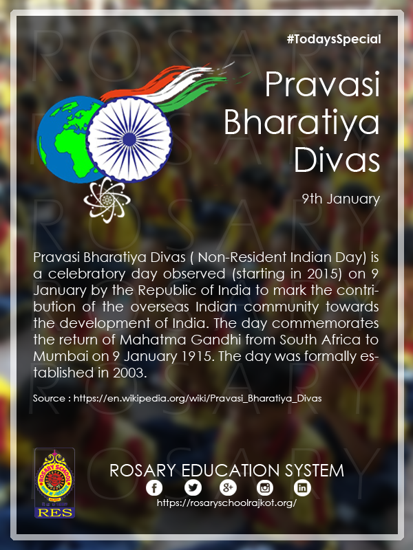 Help us Spread the Word!!! Share with your Friends!!! #TodaysSpecial
NRI - Pravasi Bhartiya Divas
@PBD2015
@mkgsarvodaya
@OIA_MEA
@MEAIndia
@DrSJaishankar
@IndianDiplomacy
@ficci_india
@CONIFAOfficial
@MDoNER_India
@makeinindia