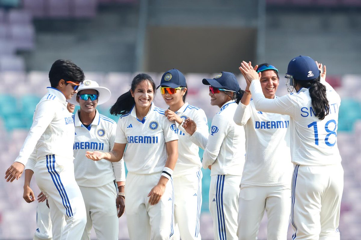 - INDIA made history by securing the largest-ever victory in Women's Test cricket, 

-  England lost by a massive margin of 347 runs

#VijayDiwas
#INDWvENGW