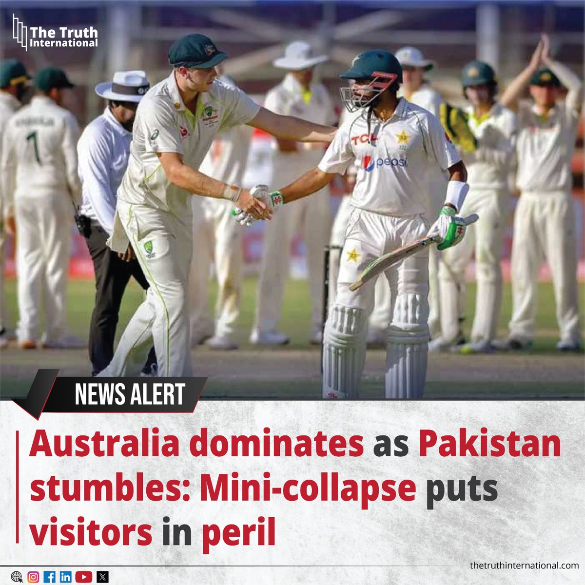 ttimagazine's tweet image. Australia dominates as Pakistan stumbles: Mini-collapse puts visitors in peril

For Detail
thetruthinternational.com

#australia #dominates #pakistan #stumbles #mini #collapse #visitors #Peril #tti #thetruthinternational #ttimagazine