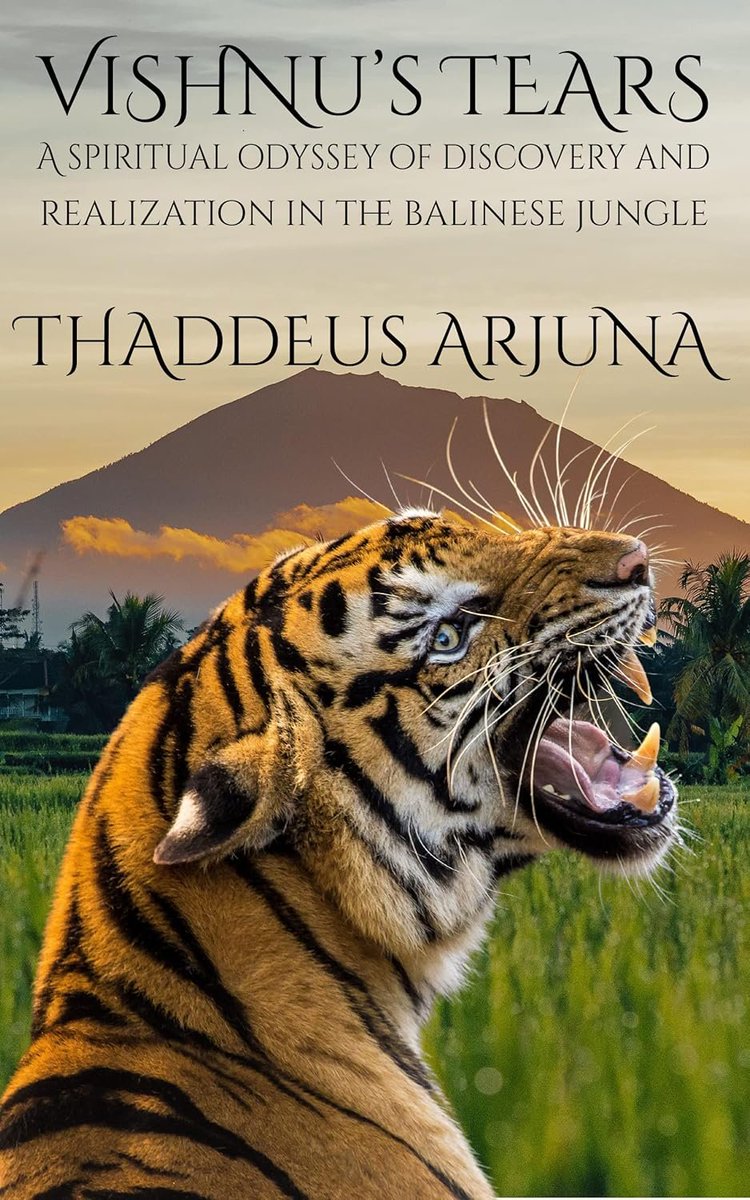 @stephanietara amazon.com/Vishnus-Tears-… A Mystical Journey in the Jungle with the Last Bali Tiger and a Playful God!📚🌹🕉️🌿🪐🌍🌶️📚 'Reminds me of The Celestine Prophecy' #MakeKindnessGreatAgain #readingforpleasure #BookBoost #KindleUnlimited #amreadingfiction