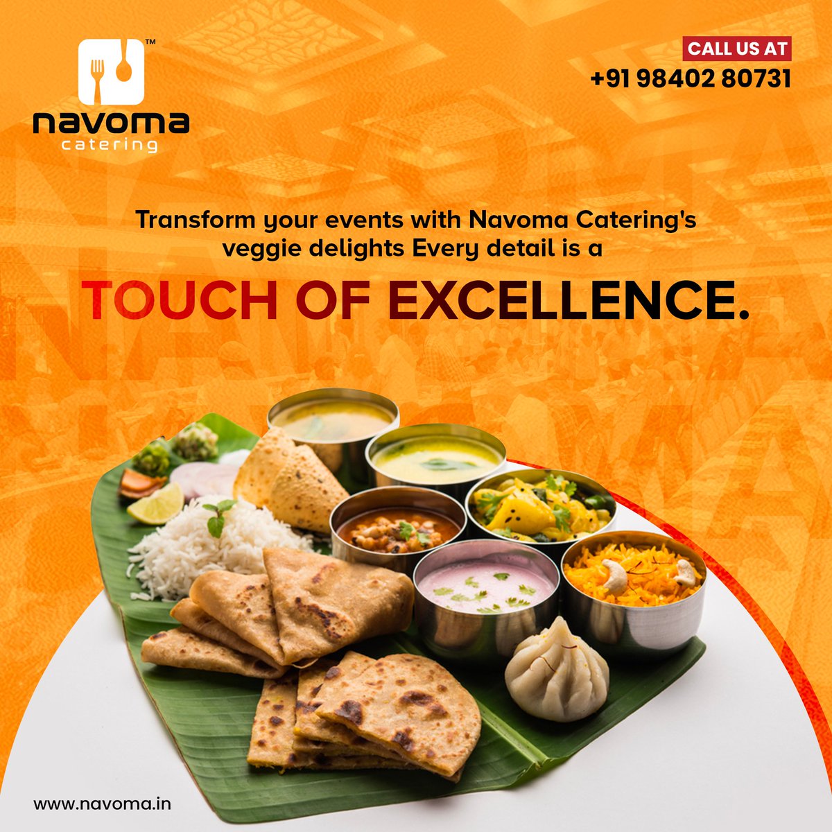 Indulge in a Culinary Journey: Our Menu of Exquisite Plant-Based Delights Awaits!

Reach out to us at +91 98402 80731 for inquiries or visit navoma.in.

#NavomaCatering #CulinaryMagic #ExquisiteFlavors #QualityCuisine #UnmatchedTaste #EventCulinary #FoodSensation