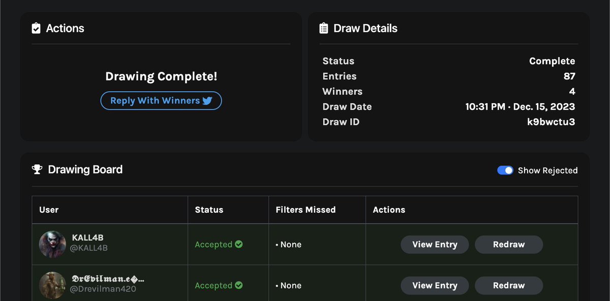 The second winner tonight of the Bad Boys digital collectible is <a href="/Nemesisevil/">𝕯𝖗𝕰𝖛𝖎𝖑𝖒𝖆𝖓.𝖊𝖙𝖍 🐗🐾 NEMESISEVIL</a> , unfortunately you had to be in the room to win!