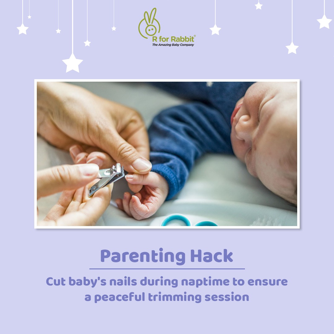 Parenting Hack: Cut baby's nails during naptime to ensure a peaceful trimming session.
.
Visit us: rforrabbit.com
.
#babyproducts #babyshampooabycare #babyproducts #babystroller #parenting #RforRabbit #rforrabbitbaby #babycare