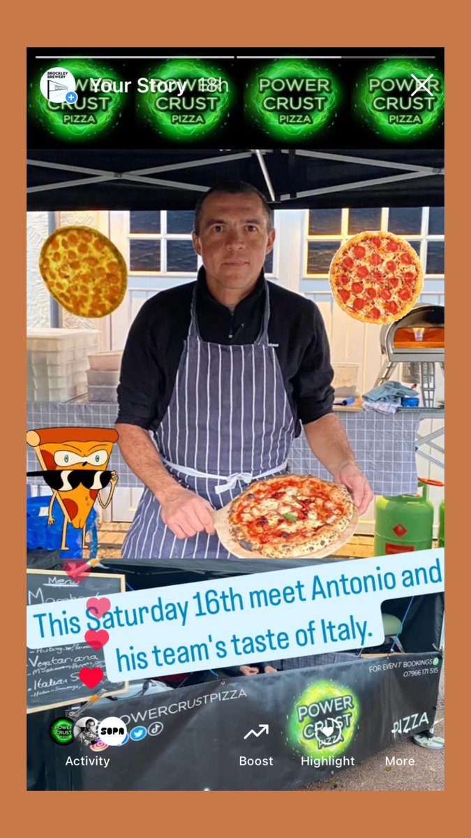 Antonio <a href="/powercrustpizza/">Power Crust Pizza</a> is rustling up some tasty sizziling Pizzas for us @brockley_taproom today 5-10pm! 🍕 #brockley #croftonpark #lewisham #newcross #supportlocal