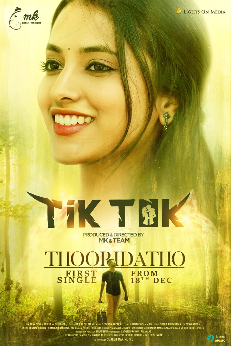 A soulfully beautiful song coming your way! ❤️💫 The mesmerising First single #Thooridaatho from #Tiktok is releasing on December 18th! ❤️😍 @priyankaamohan @sushmaraj_sush @actorrajaji @mk4entertainment @rajeshselvaraj103 @prabhu_sathish @trendmusicsouth