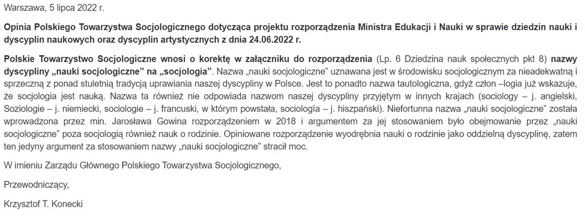 @piotr_siuda @rkaminski85 @Maciej76718052 @m_gdula Argumentacja Polskiego Towarzystwa Socjologicznego była następująca