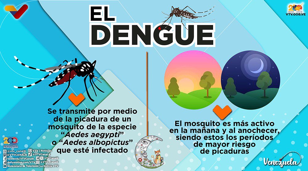 #PREVENCIÓN🦟| El dengue es una enfermedad que afecta personas de todas las edades; se transmite por la picadura del mosquito Aedes Aegypti, si este está infectado. Este vector intensifica su actividad durante las primeras horas del día y al anochecer. #CosechandoPaz