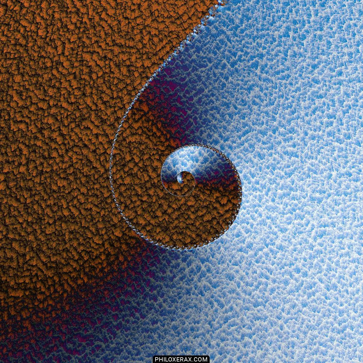 Philoxerax's tweet image. Fractal 057 F – Human nature - Part of BEYOND series - not generated by AI - 11.2023 
See more on philoxerax.com

#path #soul #obscuration #enlightment #obstacles #fall #opposite #yinyang #fractal #fractalart #digitalart #abstract #noAI #humanart