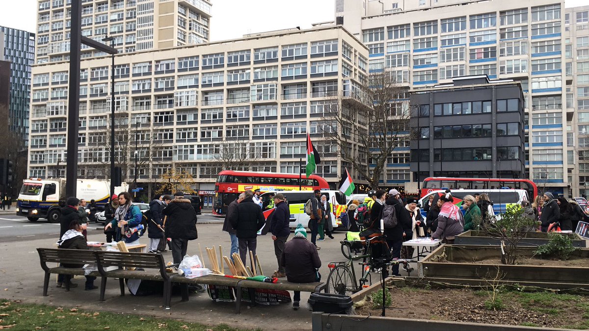 Radio With Palestine from the demo assembling at Elephant Sq, S London @free103point9 @radioalhara @locusonus_dev radioalhara.net