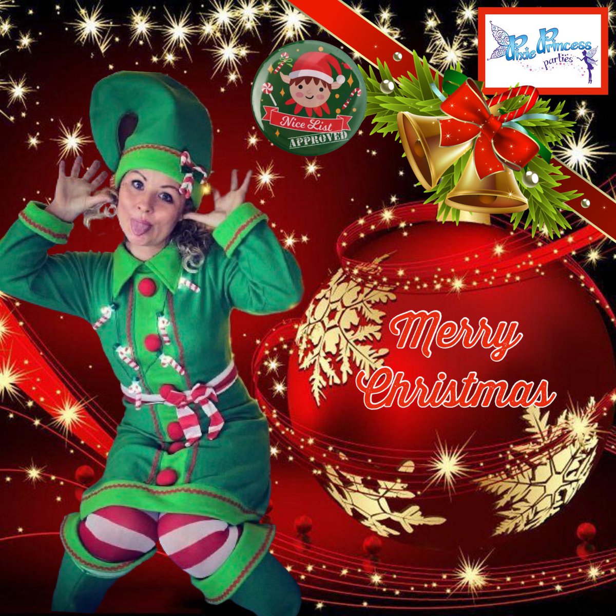 Jingle the #festive #elf is very excited to be spreading lots of #christmas #magic this evening to lots of boys and girls 
🔔🎄🎁 are you on #santaclauses #goodlist or #badlist #meetandgreet #pixieprincessparties #personalised