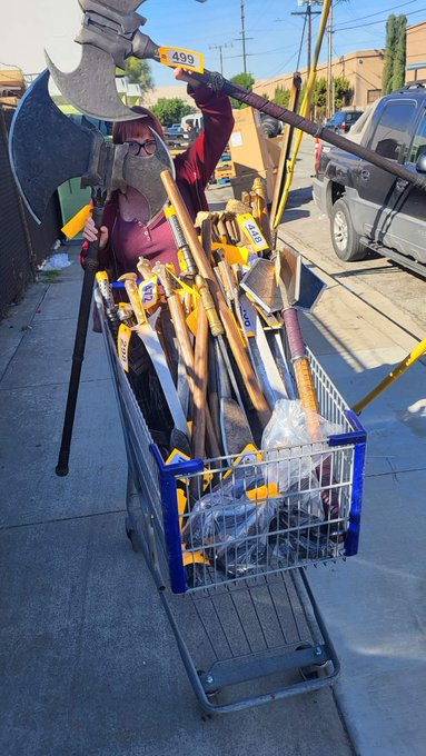 A couple weeks ago we met a guy in a parking lot to buy a payphone...today we bought a shopping cart<a href="/tag/hollywood"class="tags"><span>#hollywood</span></a><a href="/tag/setlife"class="tags"><span>#setlife</span></a><a href="/tag/propsarefun"class="tags"><span>#propsarefun</span></a><a href="/tag/mylifeisweird"class="tags"><span>#mylifeisweird</span></a>