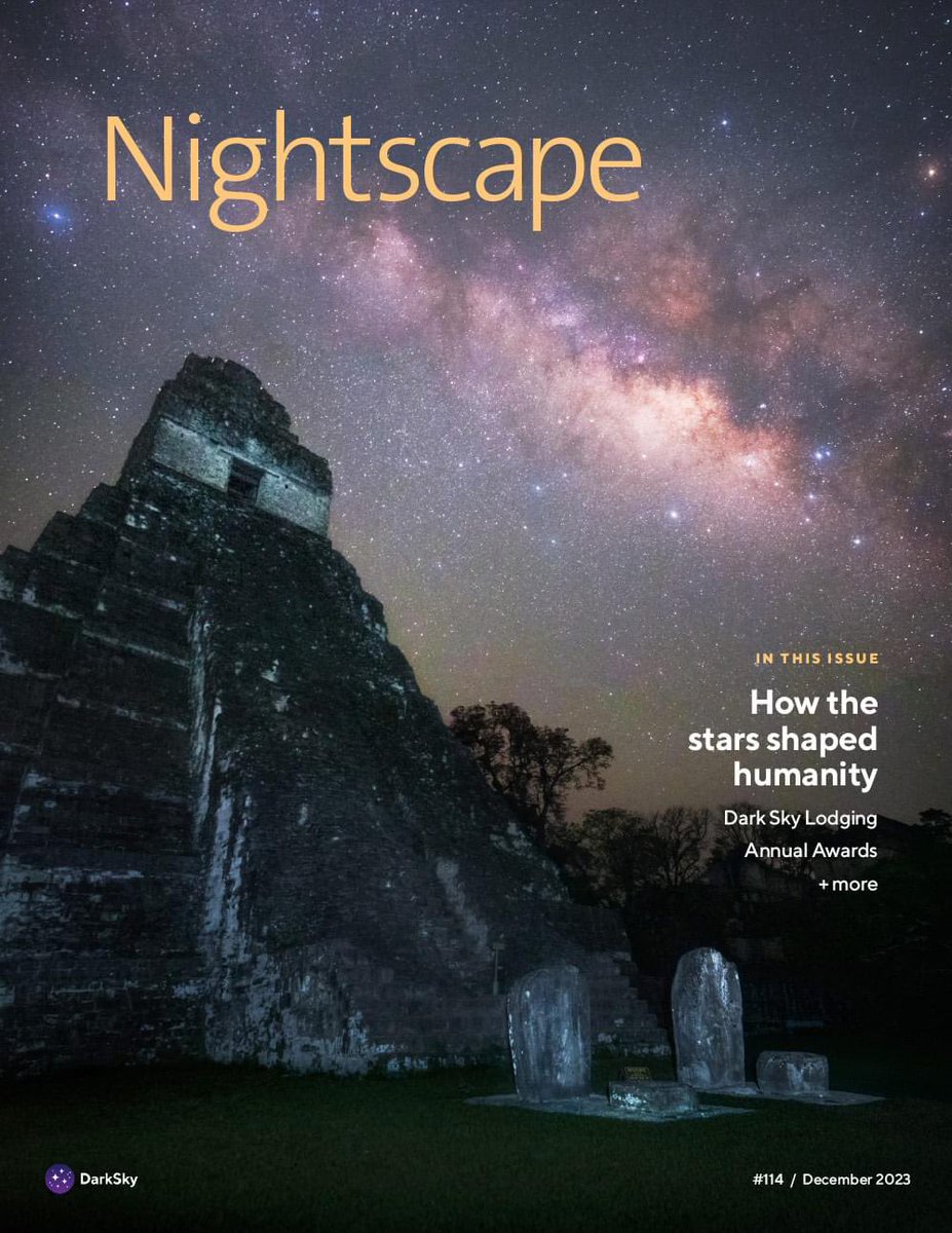 The latest issue of @IDADarkSky Nightscape mag is out incl an interview with @JoMarchant on how the stars shaped humanity and a peek inside the first DarkSky resort @undercanvas Lake Powell. To subscribe, become a member of DarkSky & support the night darksky.org/ways-to-give/ 🌌🌠