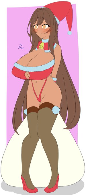 #wip 
#NIKKE 
ノワールハイレグサンタの下絵 