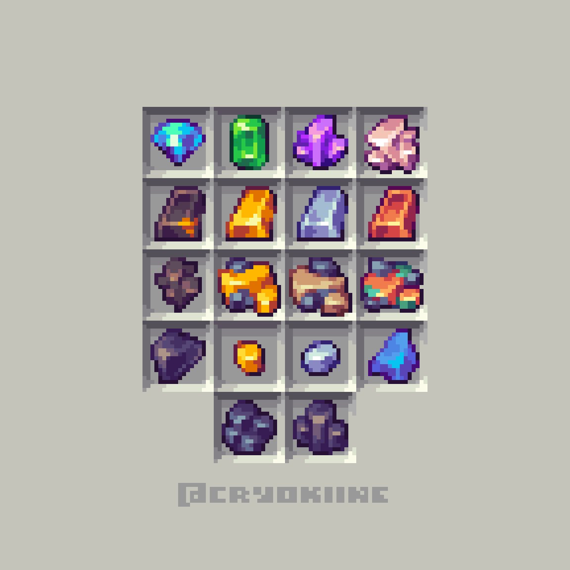 mine ing and craft ing collectibles for my texture pack

#pixelart #minecraft #resourcepack