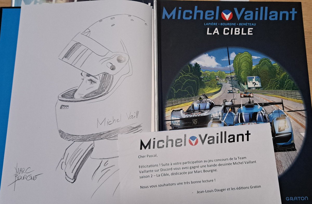 Cadeau  reçu ce matin qui fait mon week end 🥰🤩🎅🎁🎁 merci @MarcBourgne @MichelVaillant_ @JLDauger #teamvaillant plus que jamais