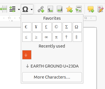 LibreOffice's tweet photo. Our next big update is #LibreOffice 24.2 in February (with new "year.month" version scheme). And here's one of the new features: extra description text in the Special Characters dropdown menu, added by Jim Raykowski: https://t.co/8WFu9eplyD https://t.co/iGf20RrVmr