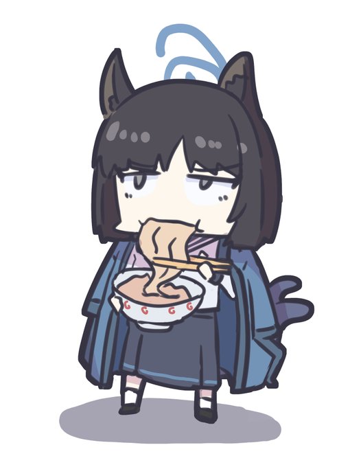 「holding bowl noodles」 illustration images(Latest)