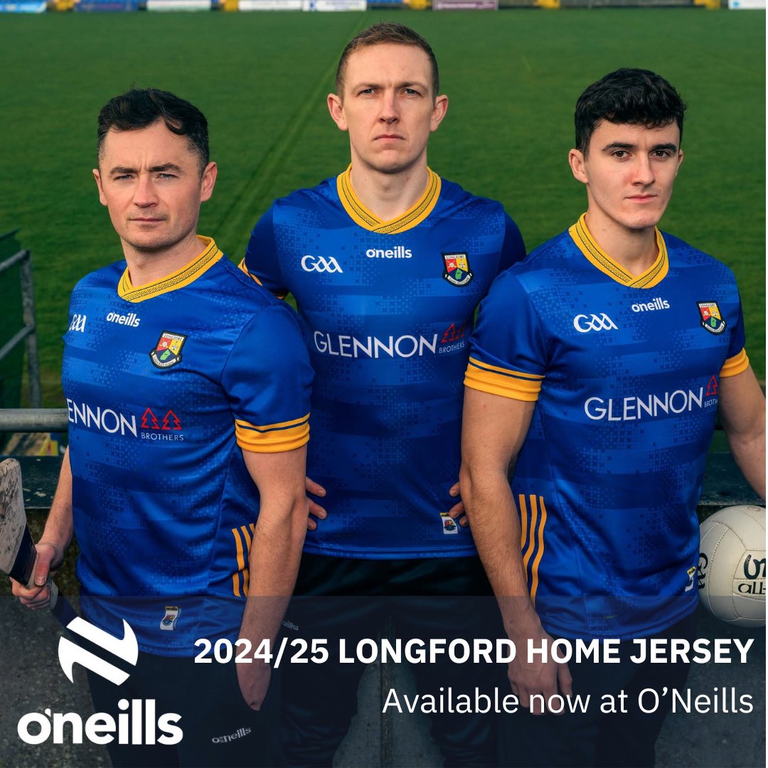 🔥Check out the NEW 2024 Longford home jersey.

Available online from O’Neills and at local retail outlets.

🔗 oneills.com/shop-by-team/g…

<a href="/ClubLongford/">Club Longford</a> <a href="/ShannonsideFM/">Shannonside FM</a> <a href="/Longford_Leader/">Longford Leader / Longford Live</a>