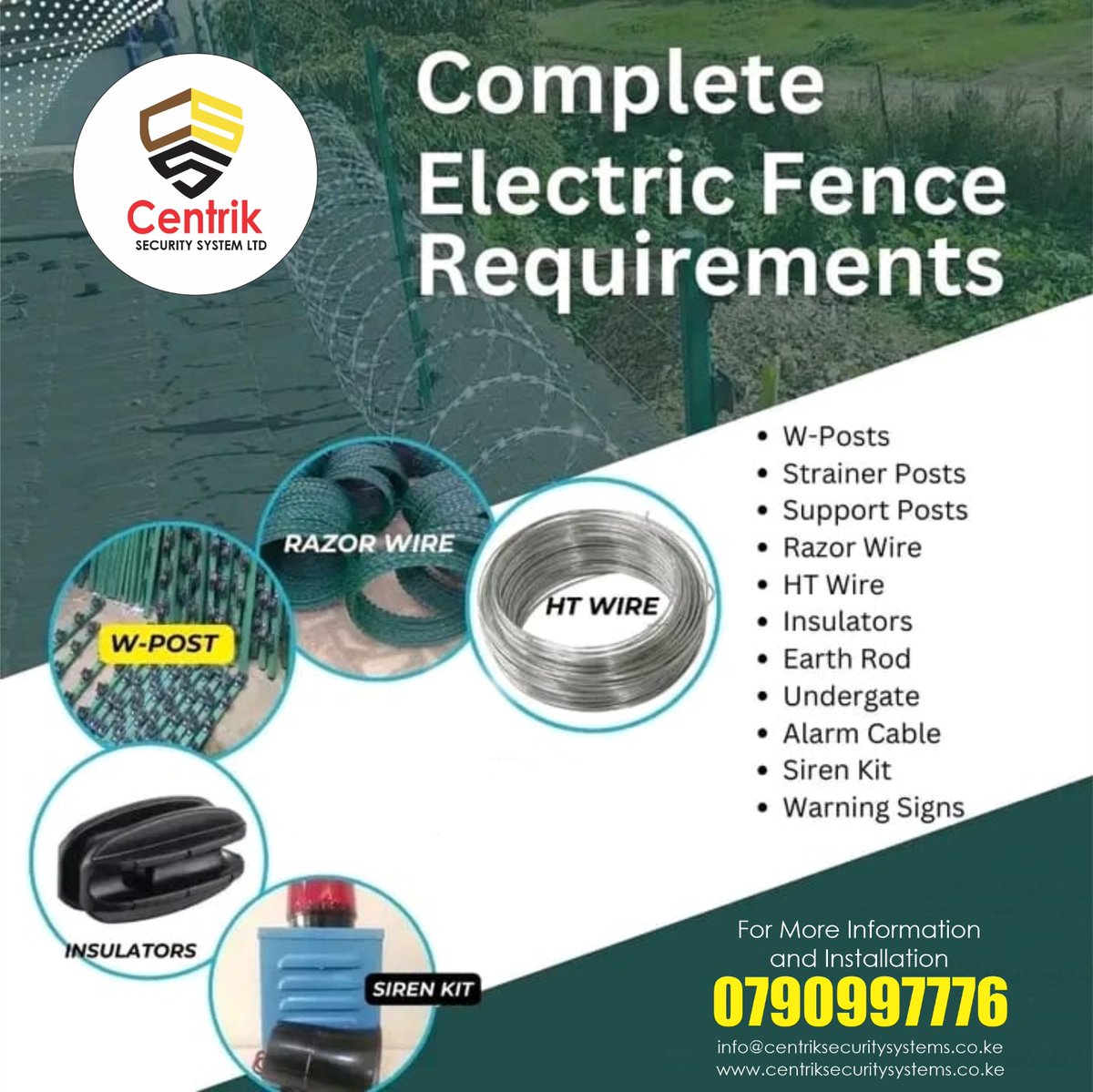 #TwendeShowmax
Elevate security with our electric fence essentials: energizer,wires, insulators,posts and grounding.your complete solution for safety and peace of mind #SecuritySolutions