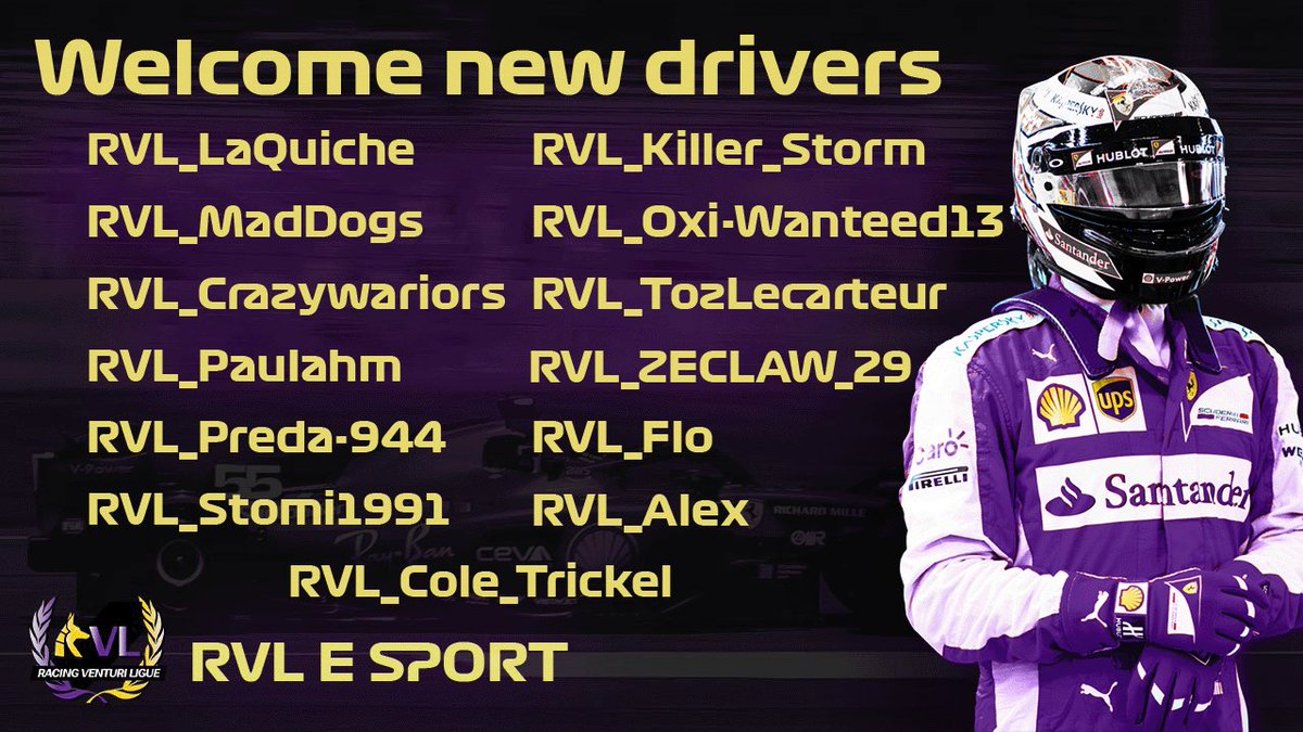 RacingVenturi1's tweet image. 🚨 ANNONCE RECRUTEMENT 🚨 

C’est avec grand plaisir que nous vous annonçons l’arrivée de 13 nouveaux pilotes au sein de notre équipe esport ! 

@LimetThomas devient également le nouveau co-gérant de l’équipe 🔥

#f123 #esport #news #rvlesport